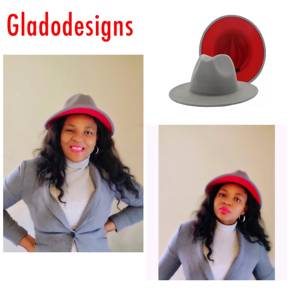 Unisex Fedora Hat two tone fedora hat cowboy hat